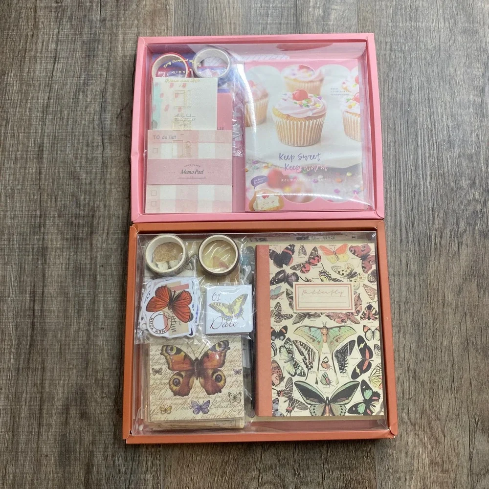 Simno Scrapbook Gift Sets My Sweetheart Cupcake & Butterfly Melody A6 Journals